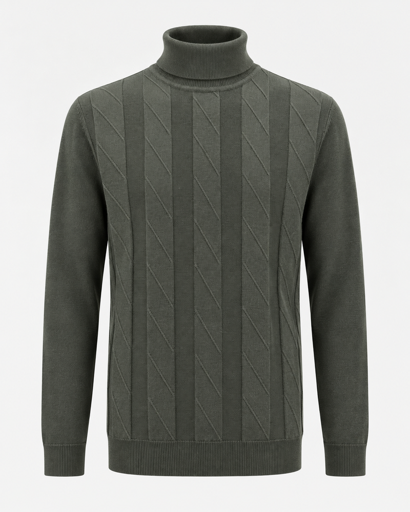 Giotelli Gemusterter Rollkragenpullover