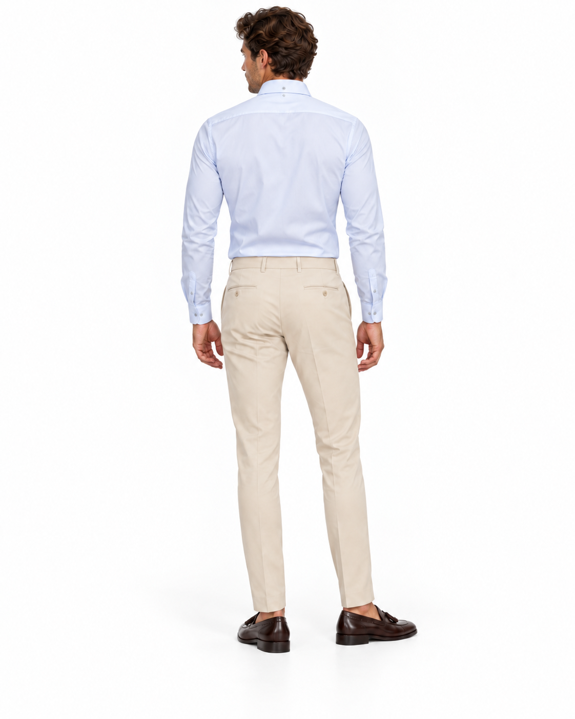 Giotelli Slim-Fit Hemd mit Button-down-Kragen – Blue