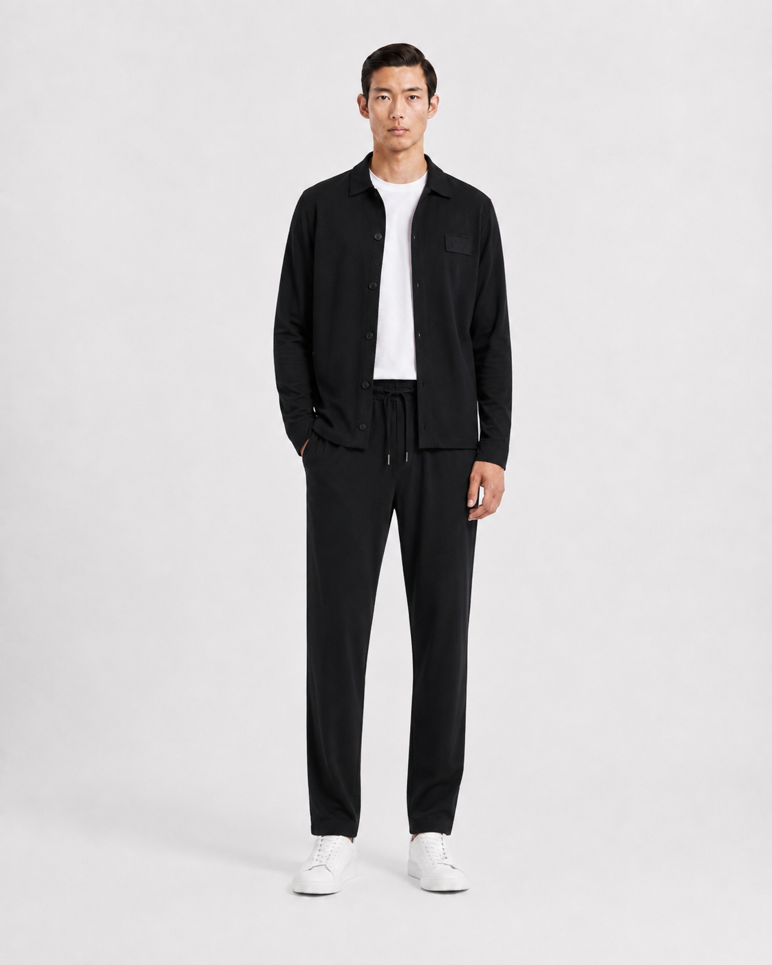 VERONA – Casual Overshirt Set – Black