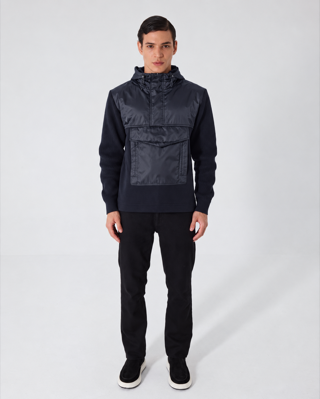 Giotelli Hybrid-Hoodie – Marineblau