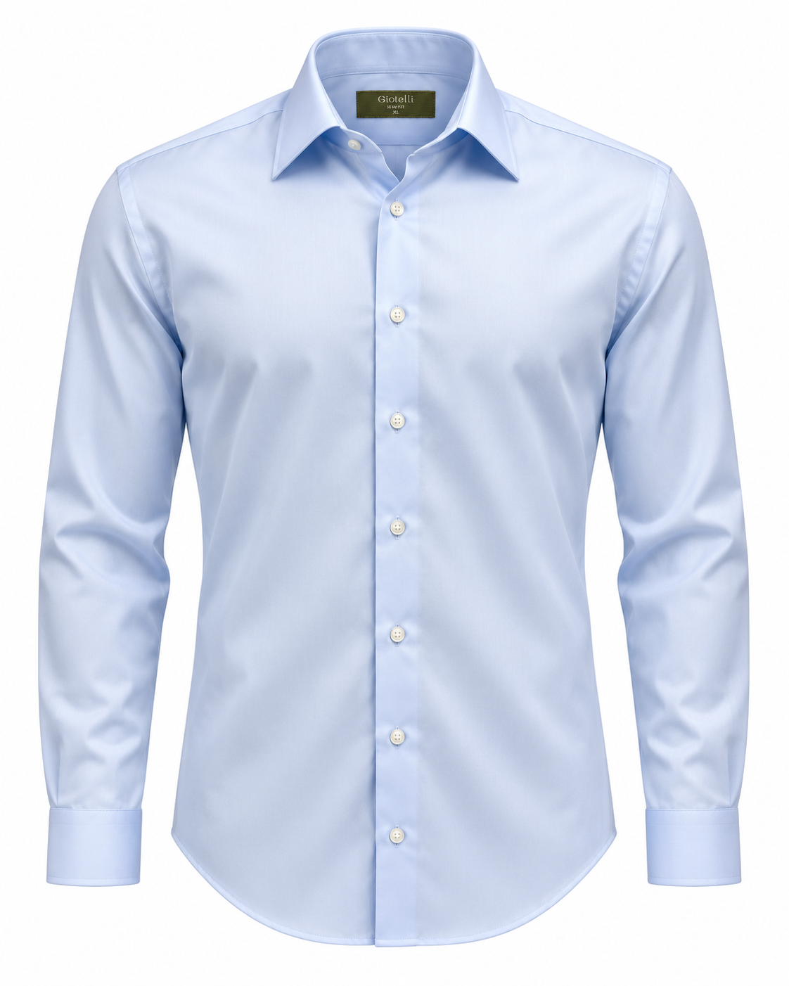 Giotelli Bügelfreies Slim-Fit Hemd – Blau