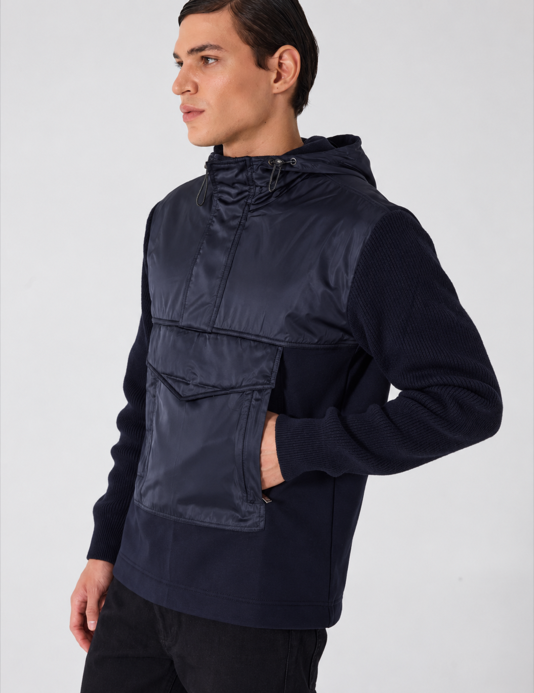 Giotelli Hybrid-Hoodie – Marineblau