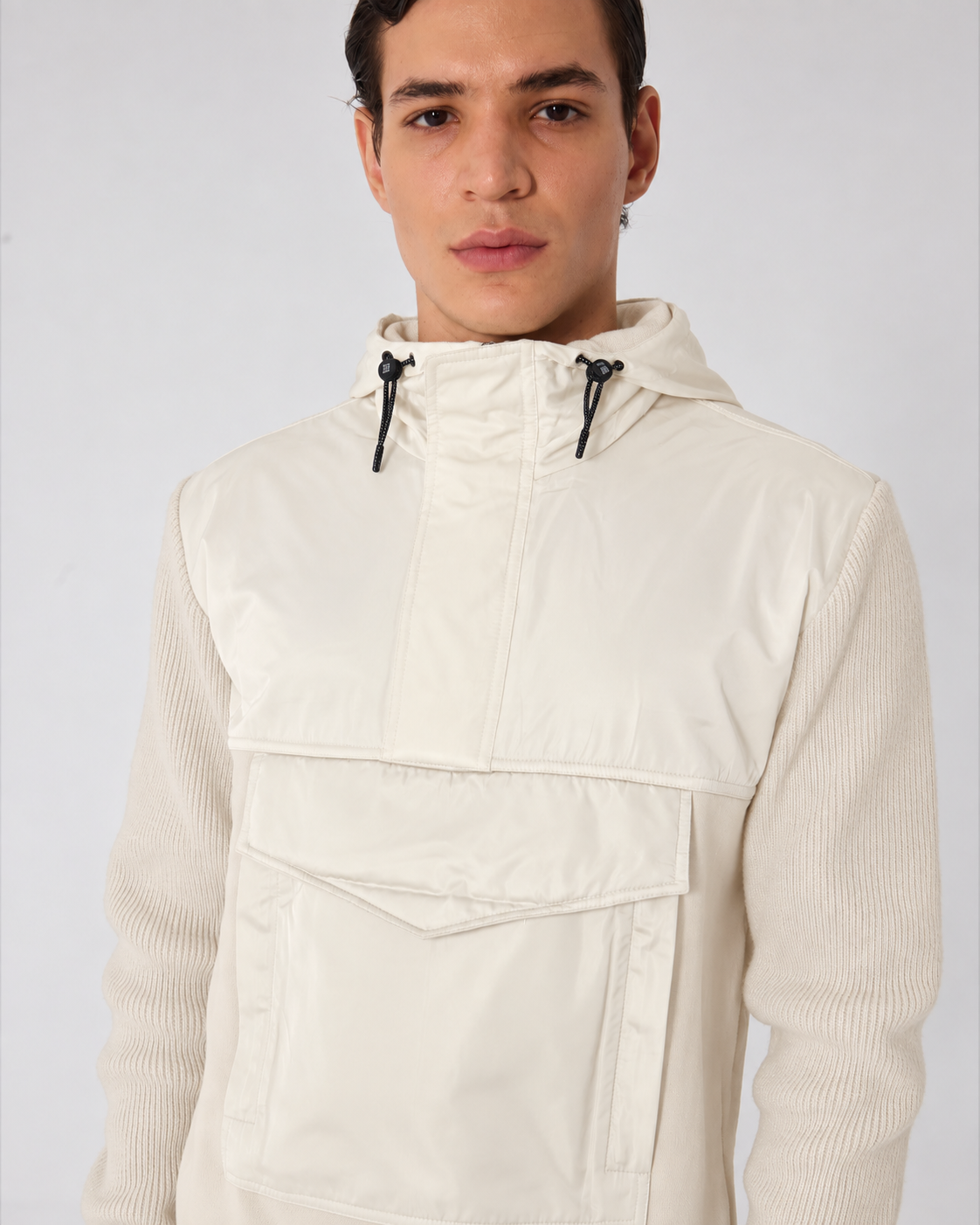 Giotelli Hybrid-Hoodie – Ecru
