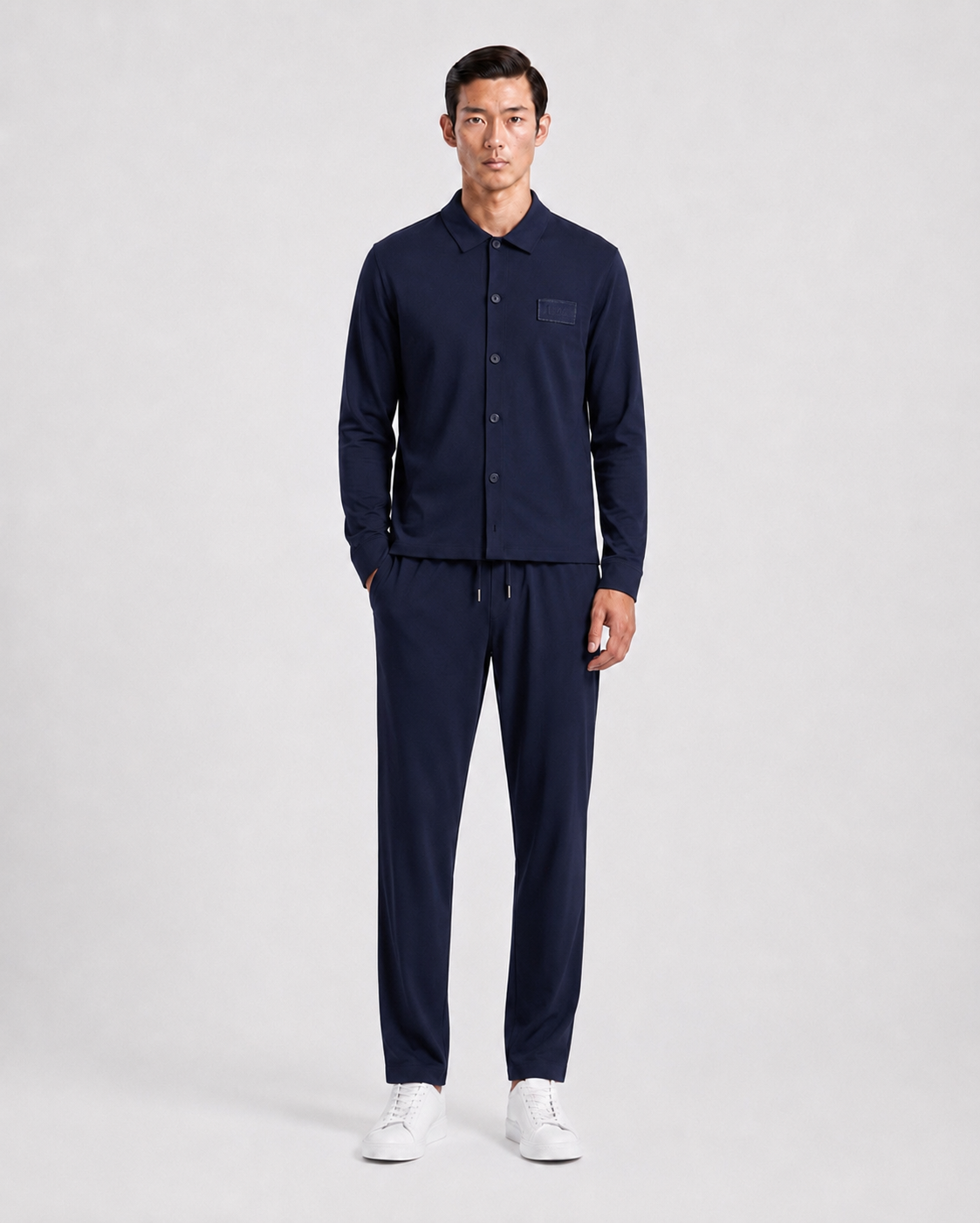 VERONA – Casual Overshirt Set – Navy