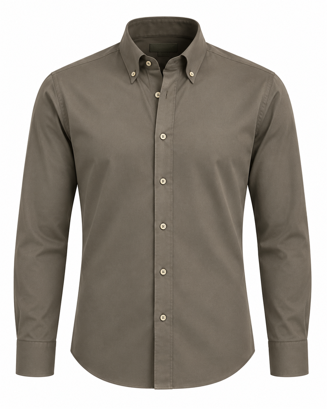 Giotelli Slim-Fit Hemd mit Button-down-Kragen – Khaki