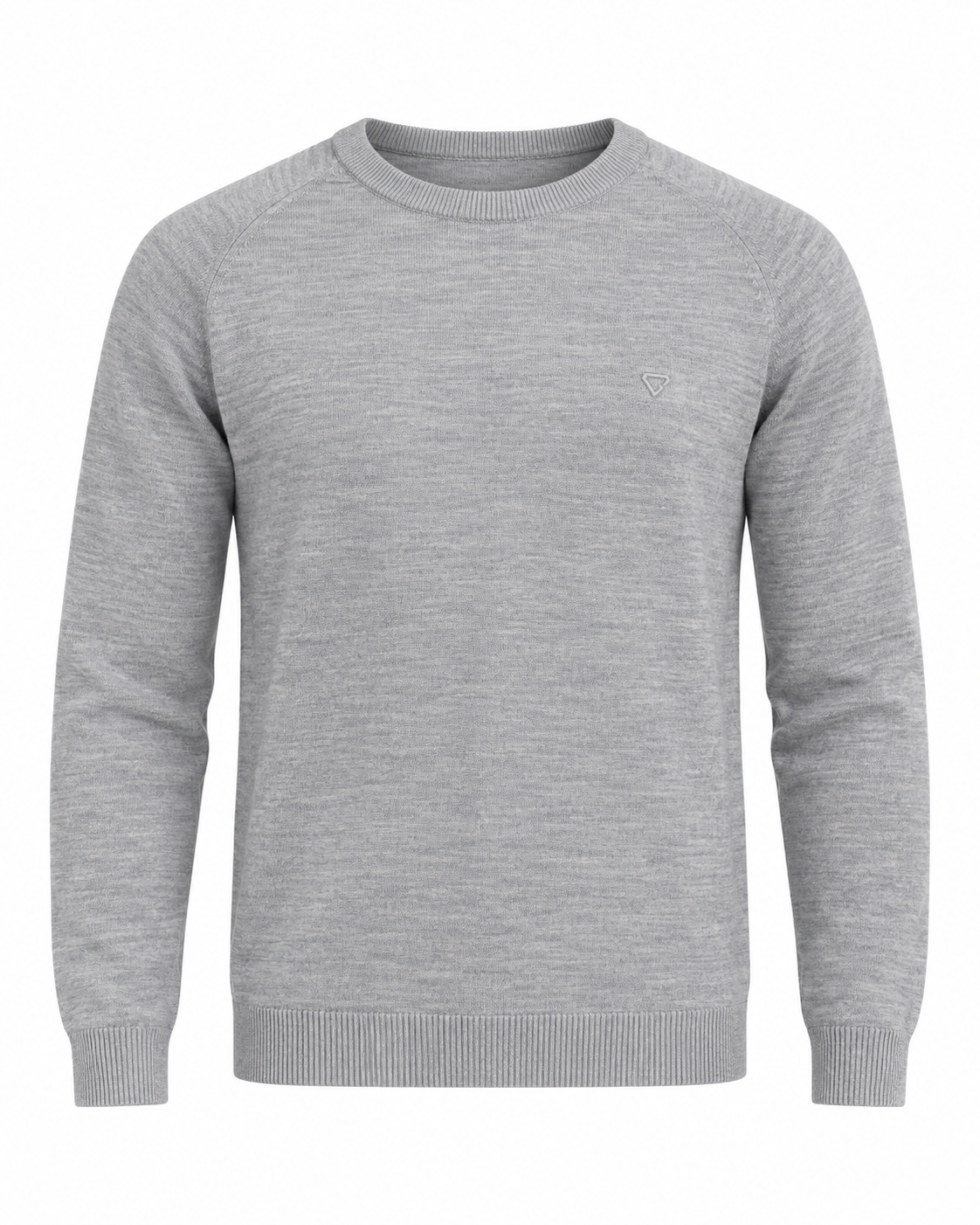 Crew-Neck Knit Sweater – Black