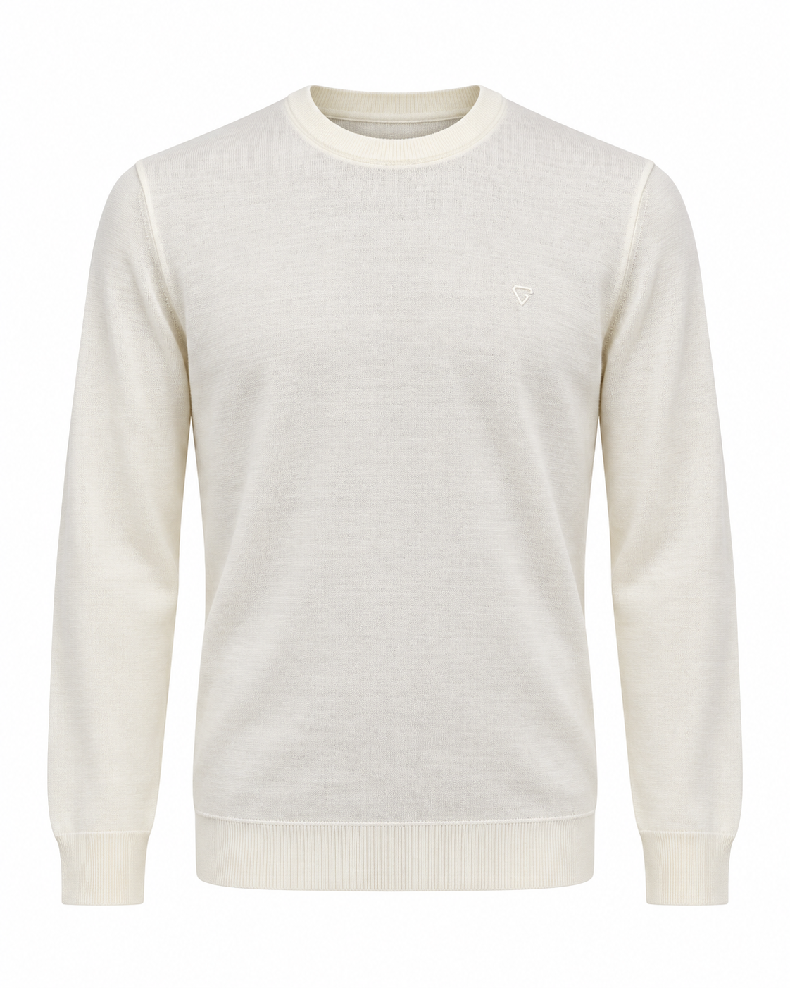 Crew-Neck Knit Sweater – Black