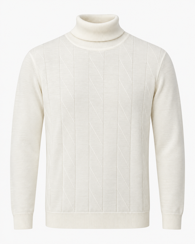 Giotelli Gemusterter Rollkragenpullover