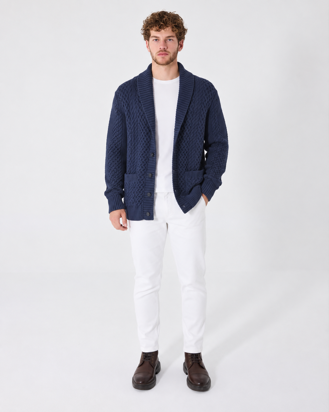 ELIO – Strick-Cardigan – Navy
