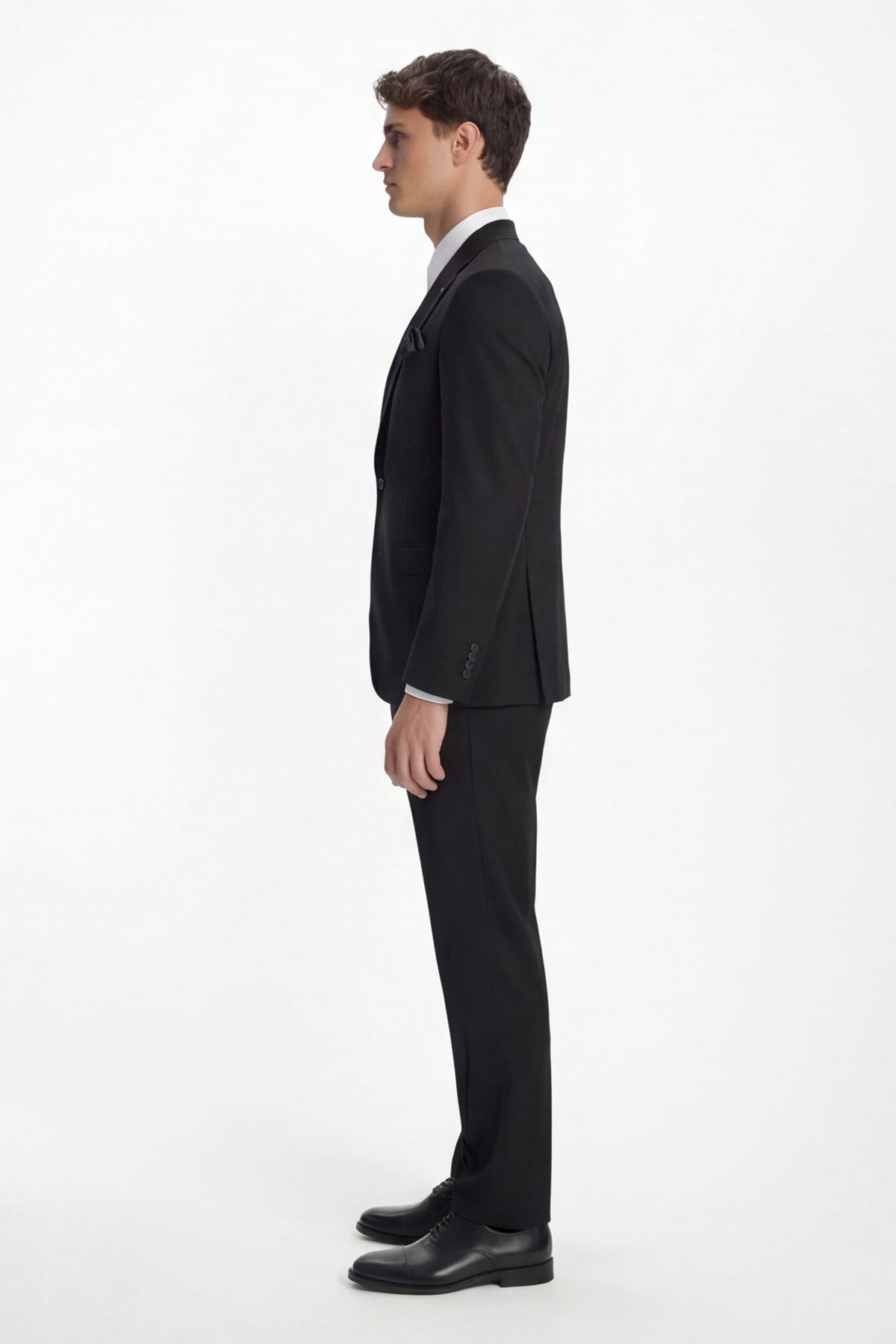 GENOVA – Klassischer Anzug mit Stretch – Black