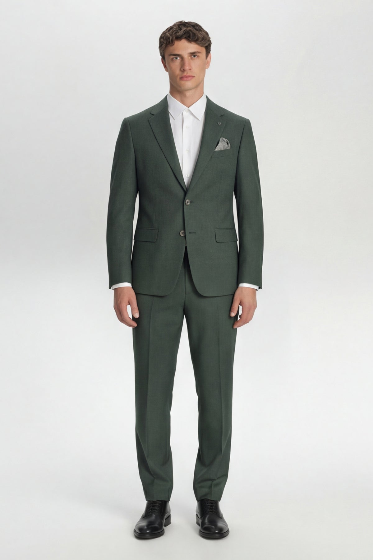 GENOVA – Klassischer Anzug mit Stretch – Green