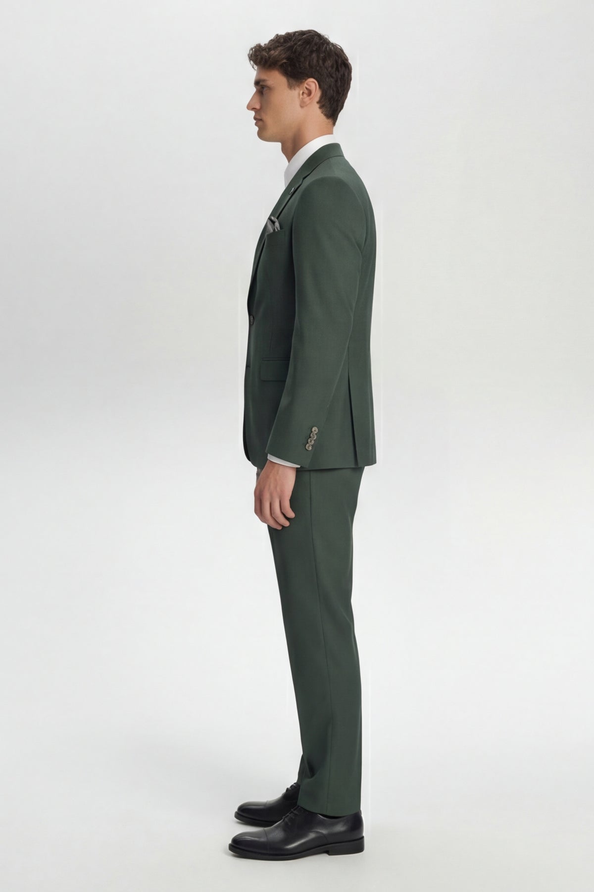 GENOVA – Klassischer Anzug mit Stretch – Green