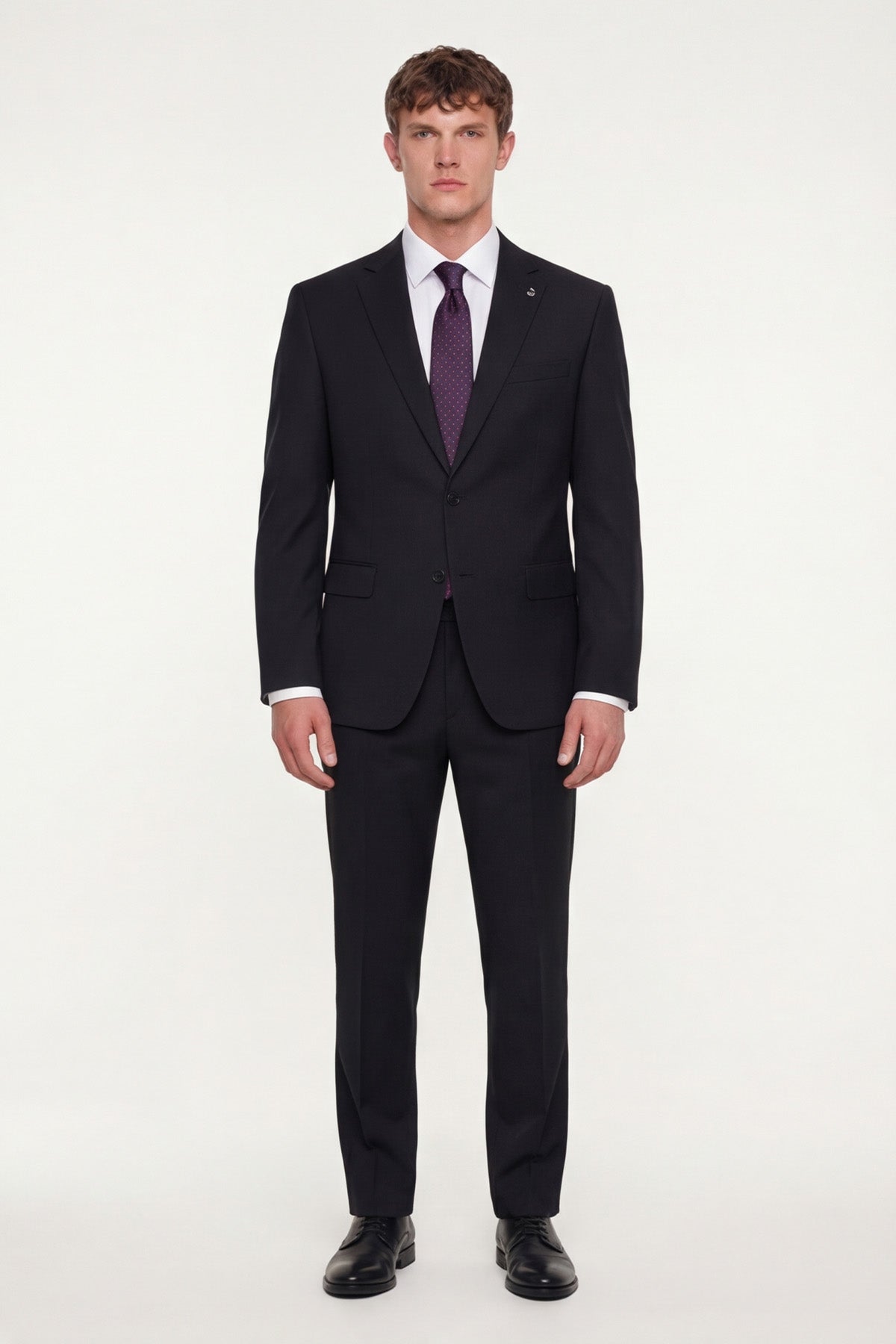 BOLOGNA – Woll-Stretch-Anzug – Black
