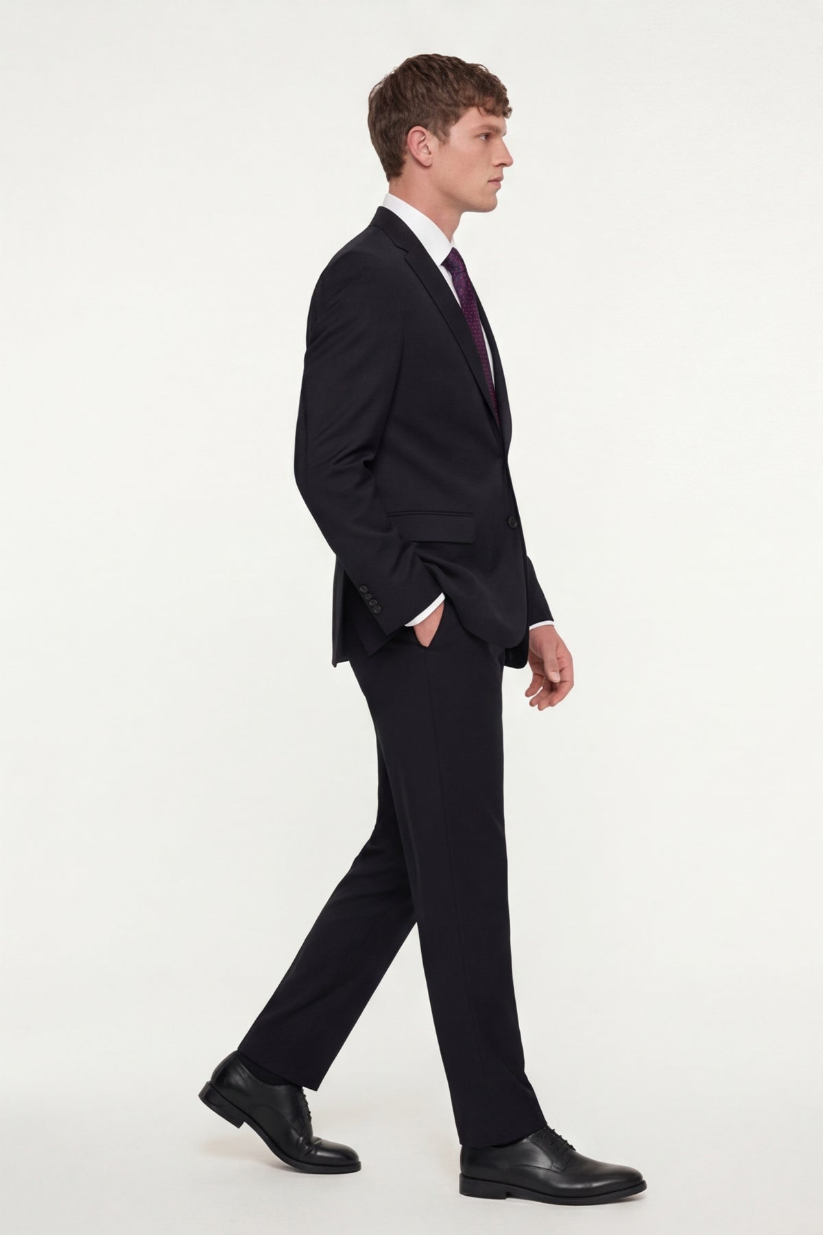 BOLOGNA – Woll-Stretch-Anzug – Black