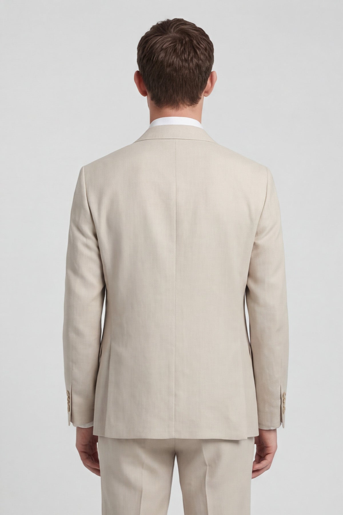 BOLOGNA – Woll-Stretch-Anzug – Light Beige
