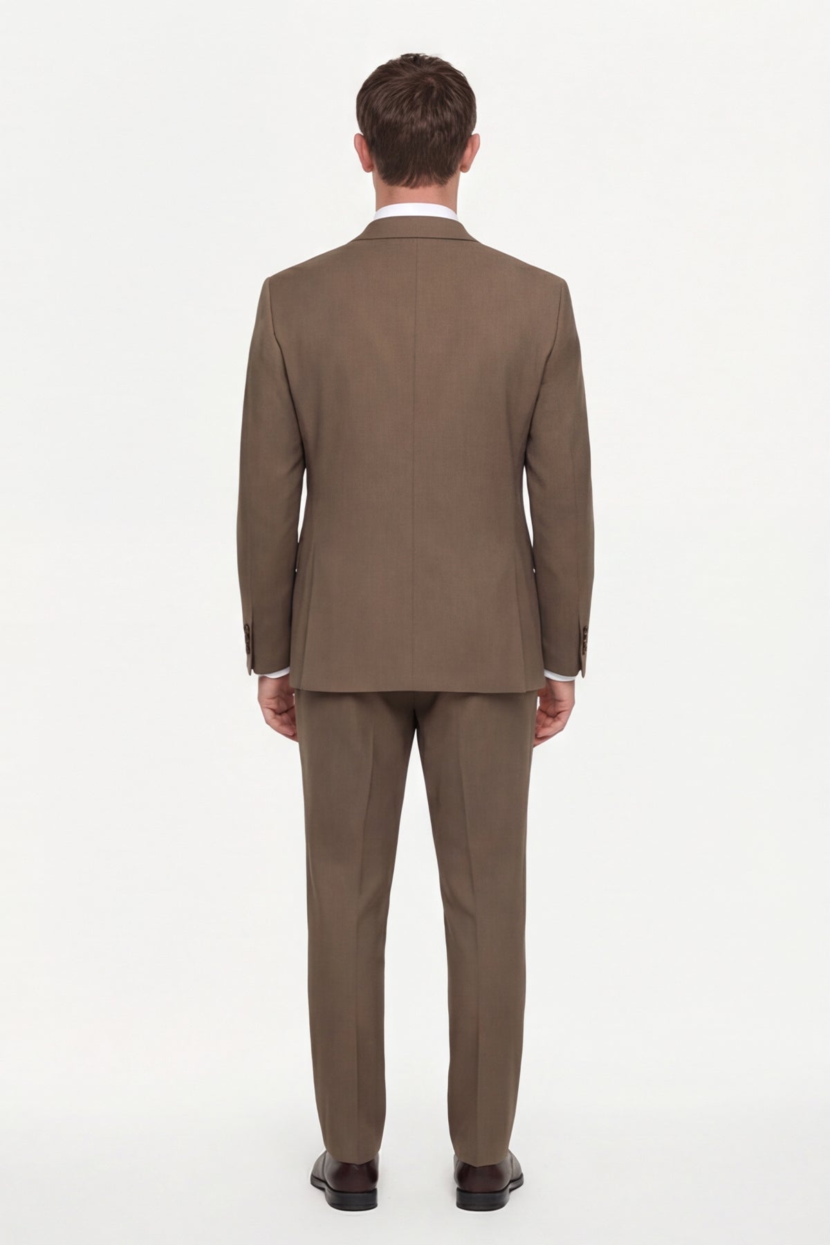BOLOGNA – Woll-Stretch-Anzug – Light Brown