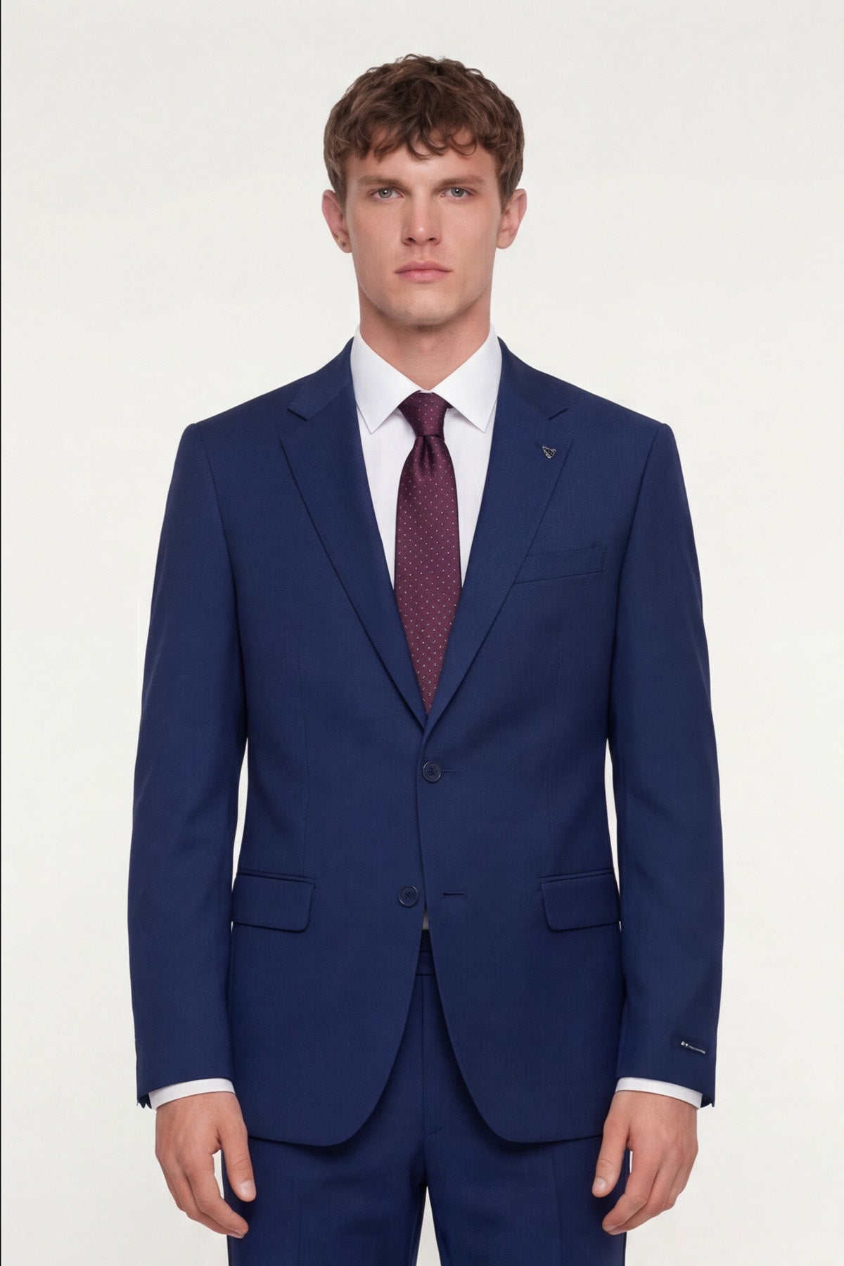 BOLOGNA – Woll-Stretch-Anzug – Navy