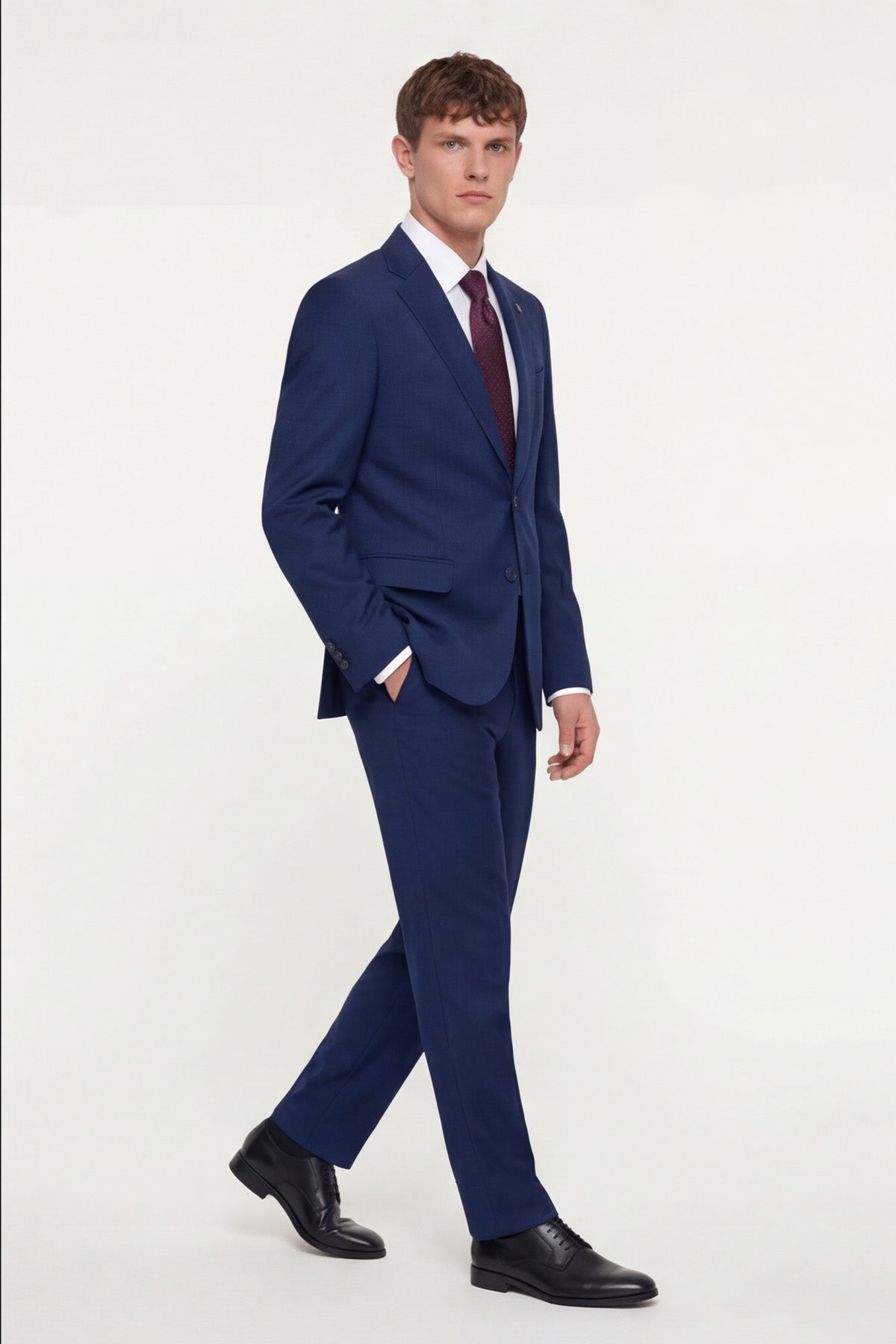 BOLOGNA – Woll-Stretch-Anzug – Navy