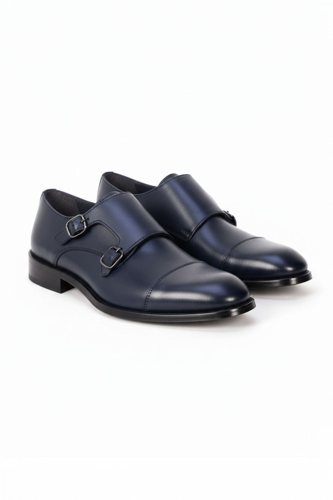 Giotelli Premium Double Monk Strap aus Leder#farbe_navy