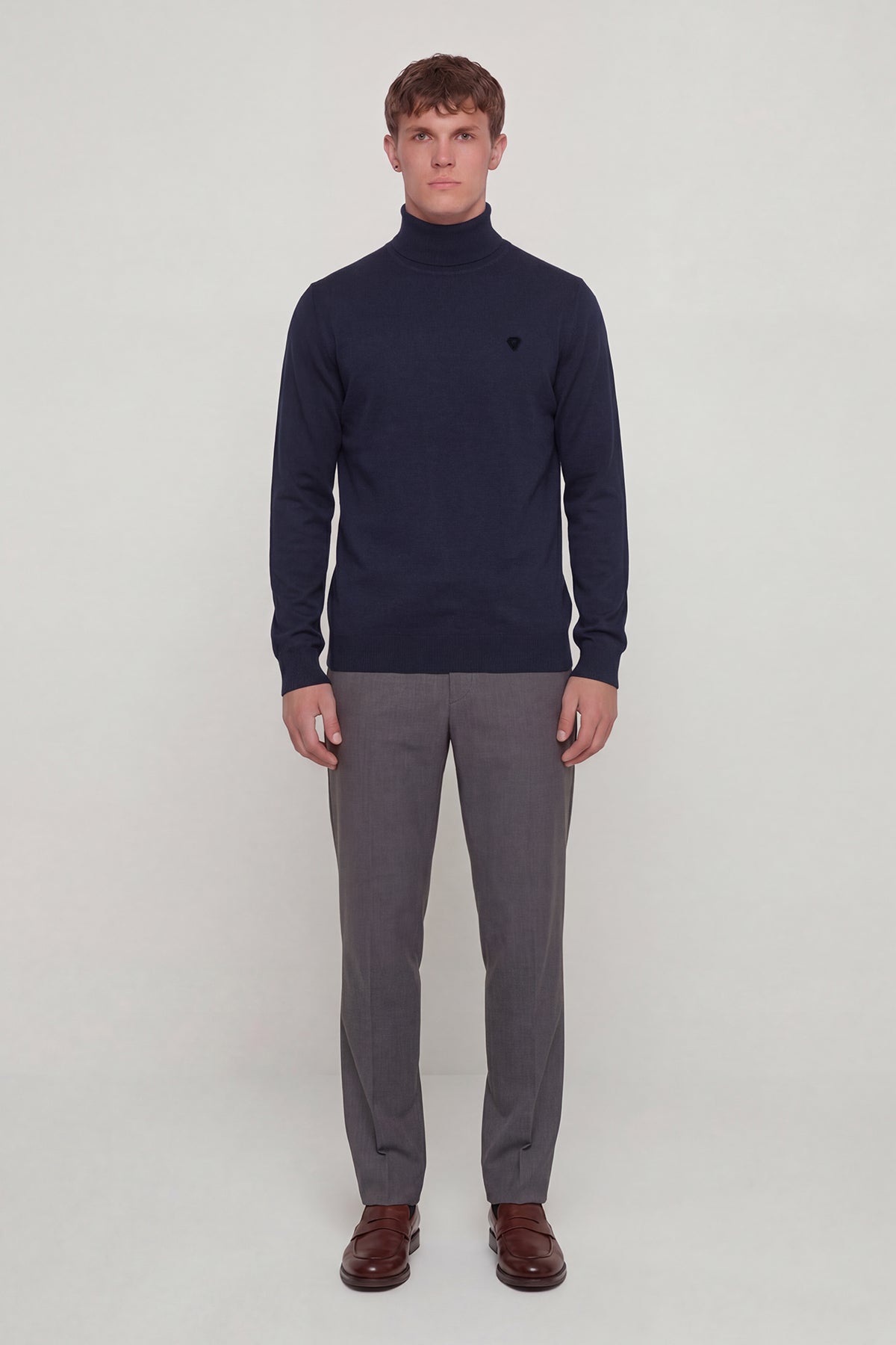 LUCA – Wollmix-Strickpullover – Navy