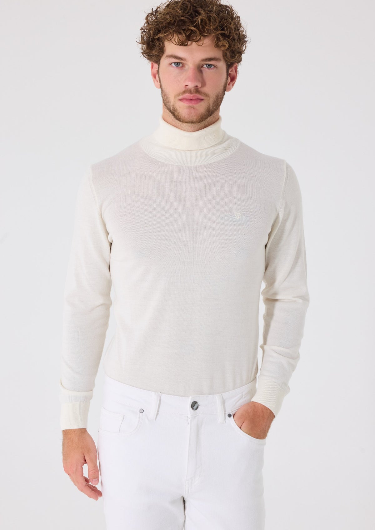 LUCA – Wollmix-Strickpullover – Ecru