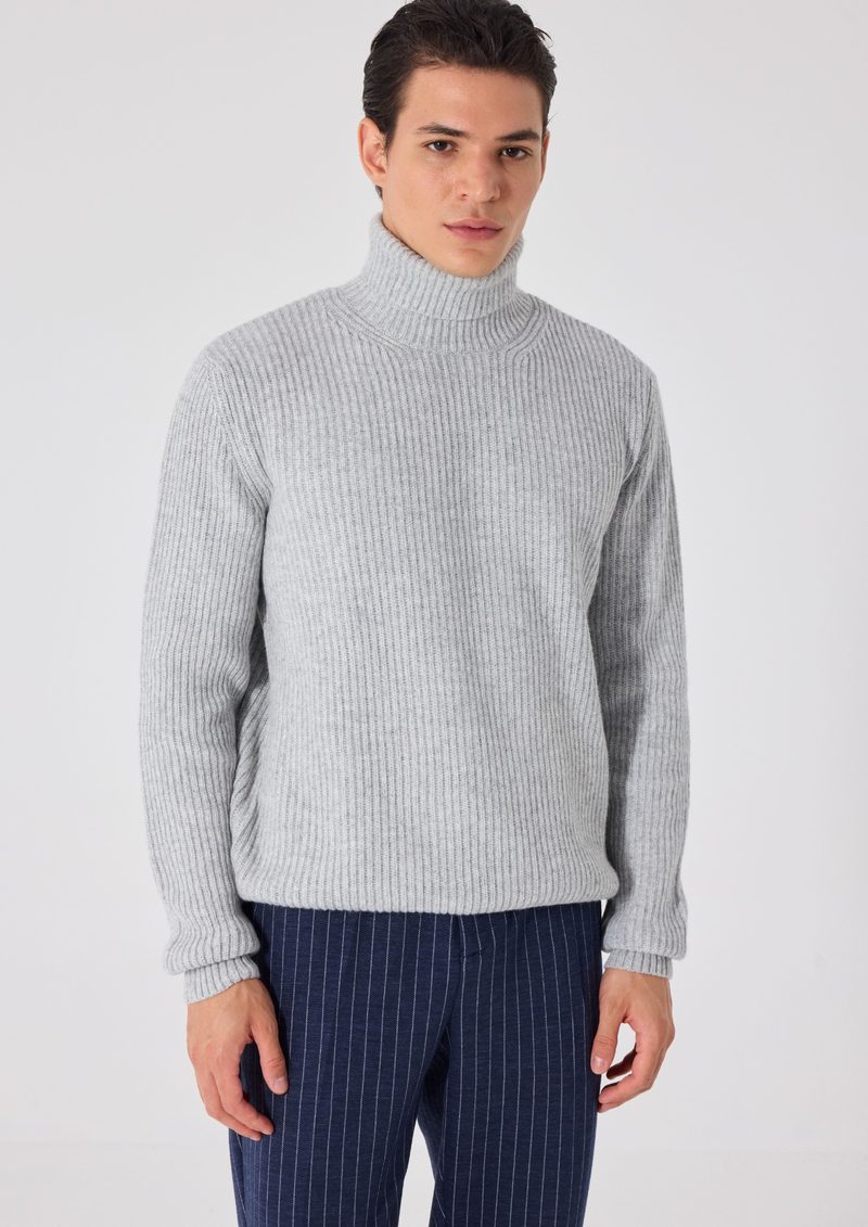 Giotelli Rollkragenpullover in Patentstrick