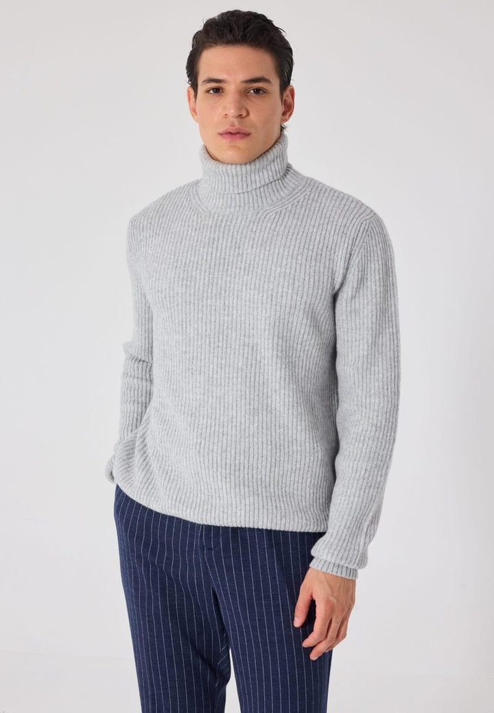 Giotelli Rollkragenpullover in Patentstrick
