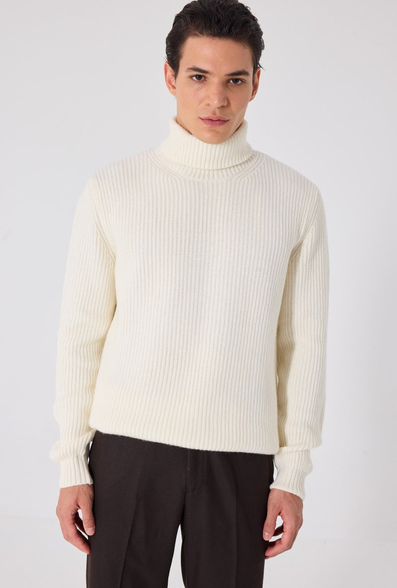 Giotelli Rollkragenpullover in Patentstrick