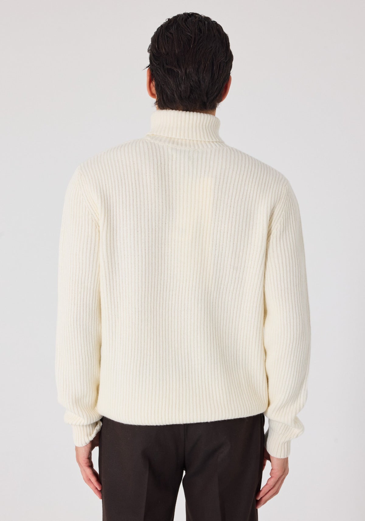 Giotelli Rollkragenpullover in Patentstrick – Marineblau