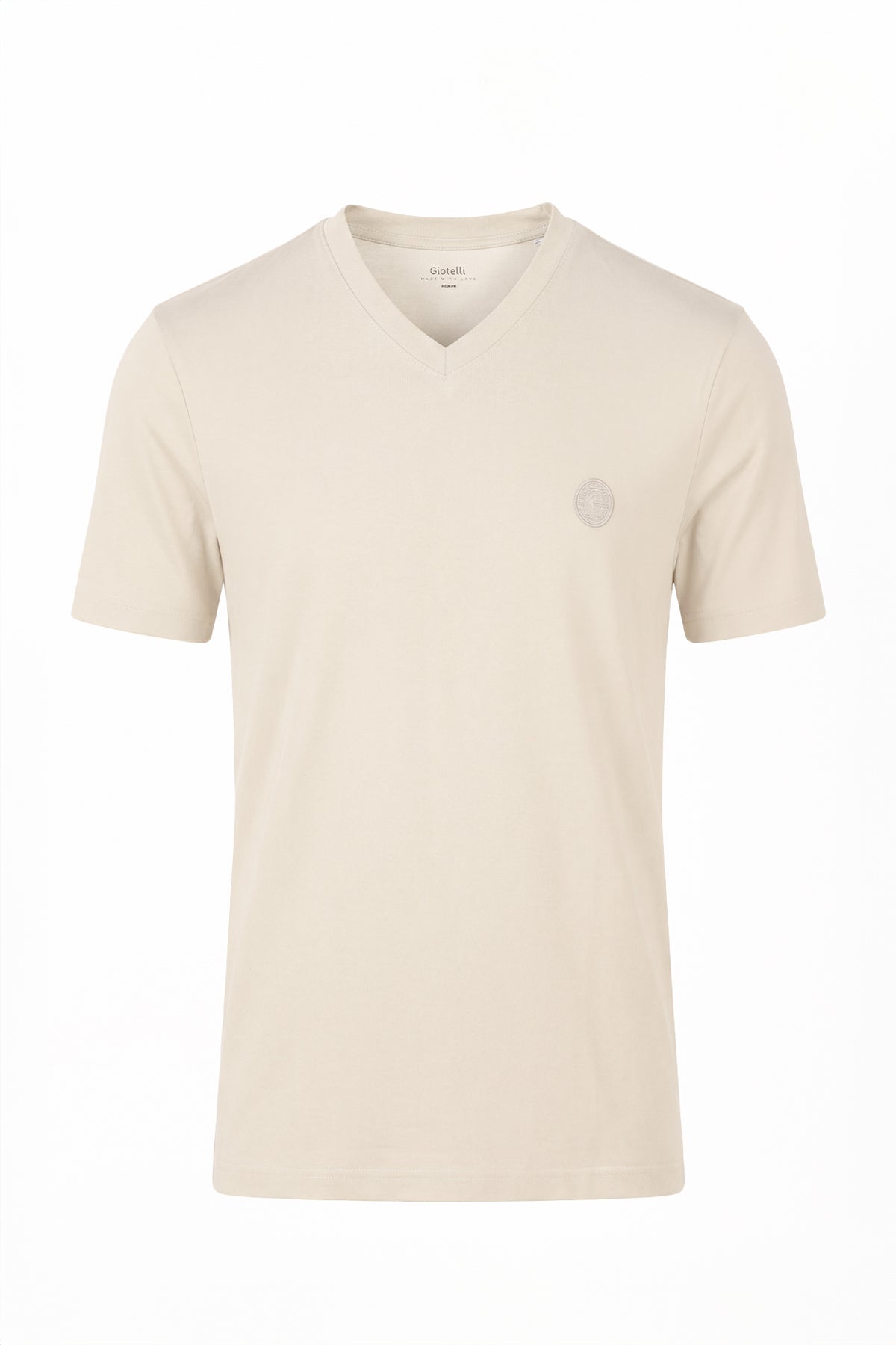 NICO – Modal V-Neck T-Shirt – Beige