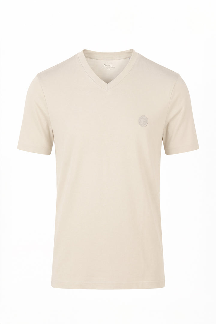 Premium V-Ausschnitt T-Shirt aus Modal-Mix