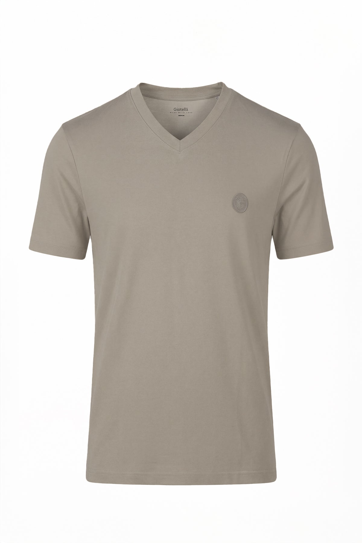 NICO – Modal V-Neck T-Shirt – Beige