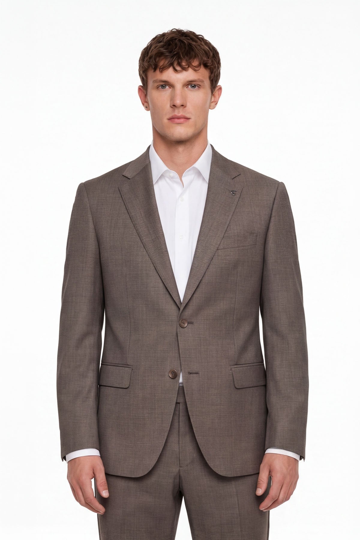 BIELLA – Anzug aus Lambswool – Taupe