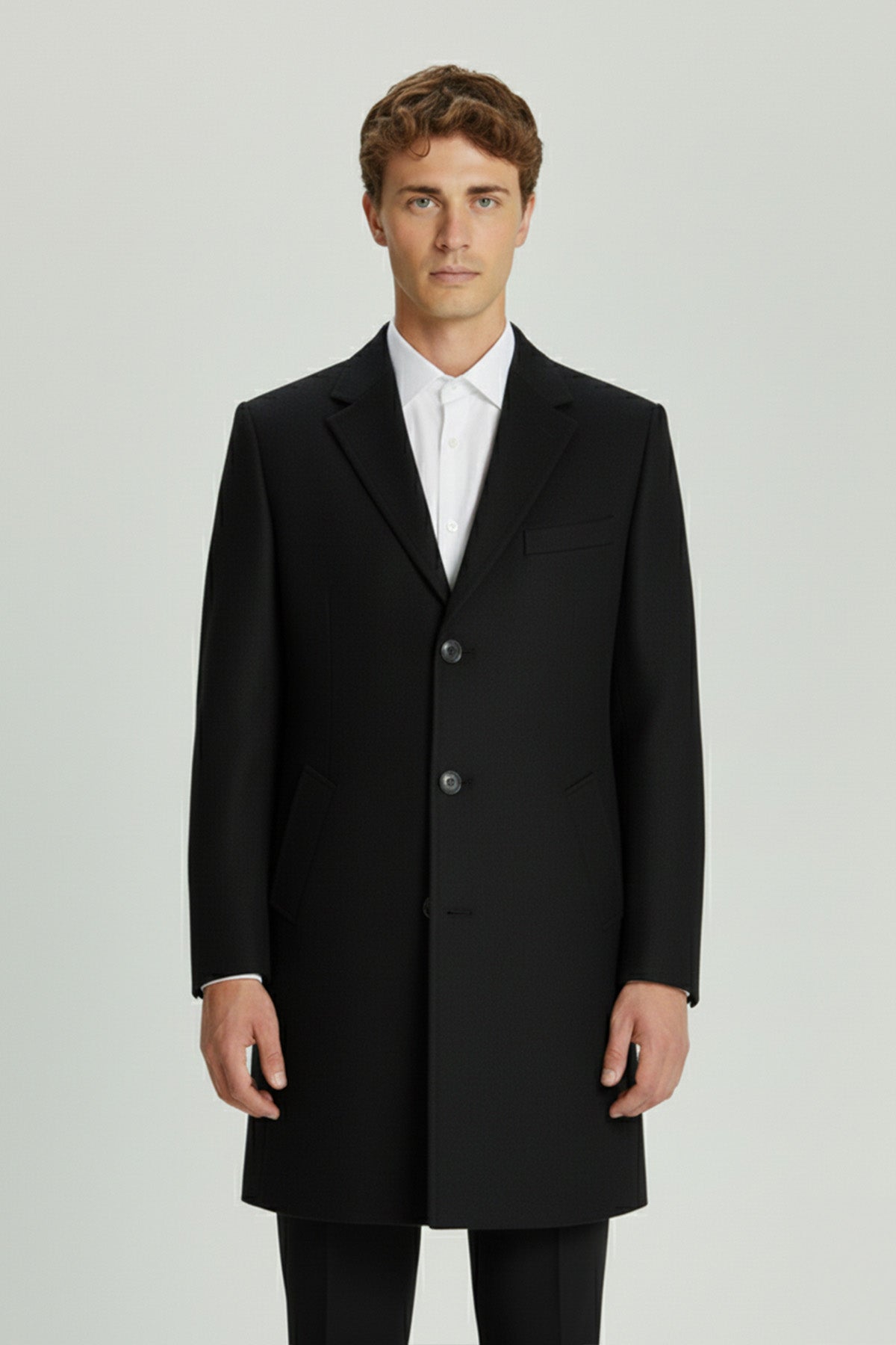 ROMANO – Wool Coat – Black