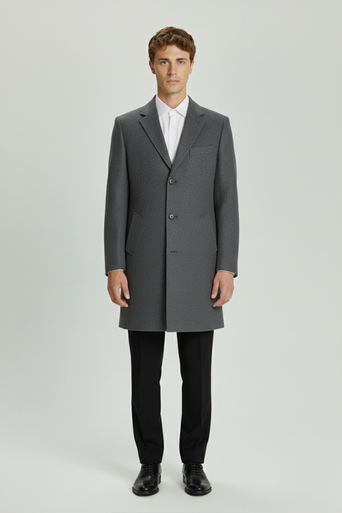 ROMANO – Wool Coat – Grey