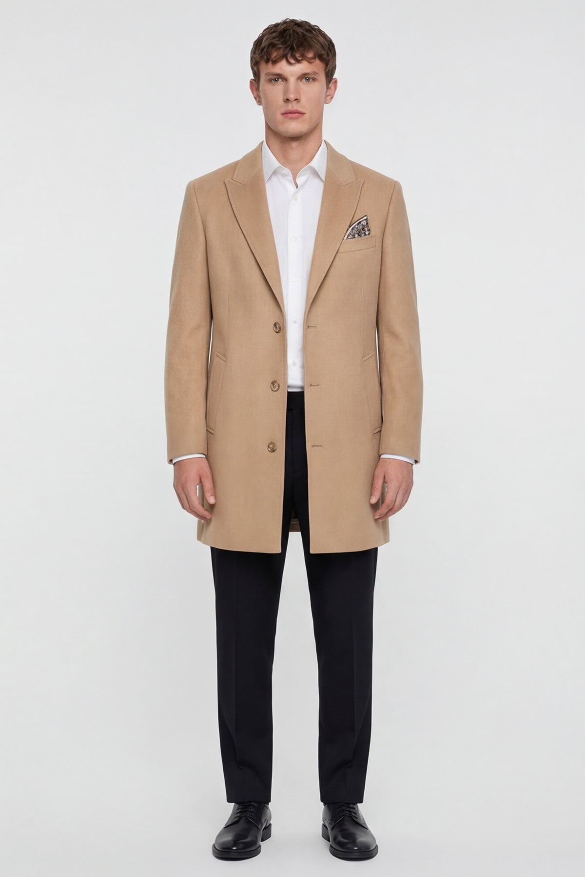 ROMANO – Wool Coat – Camel