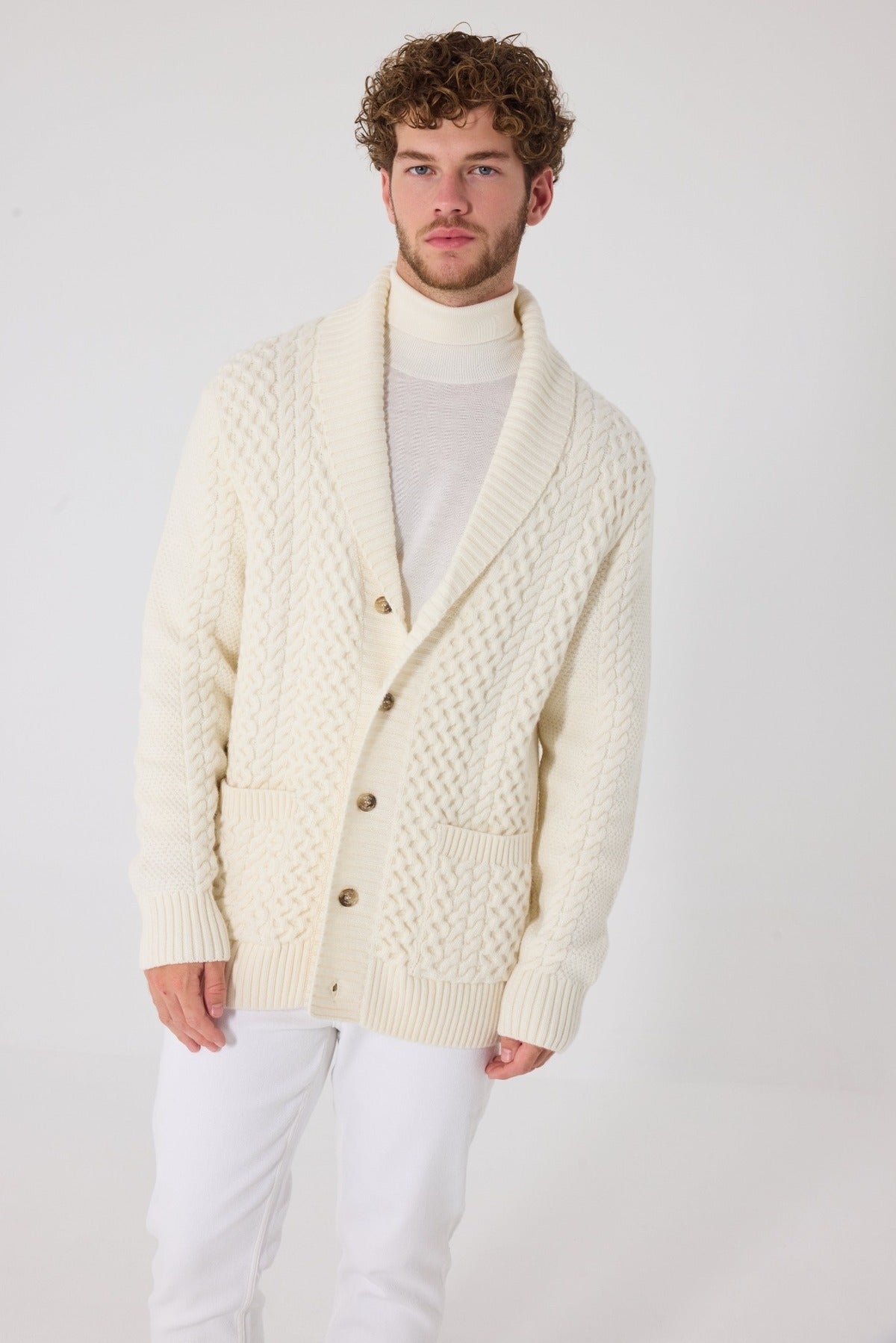 ELIO – Strick-Cardigan – Ecru