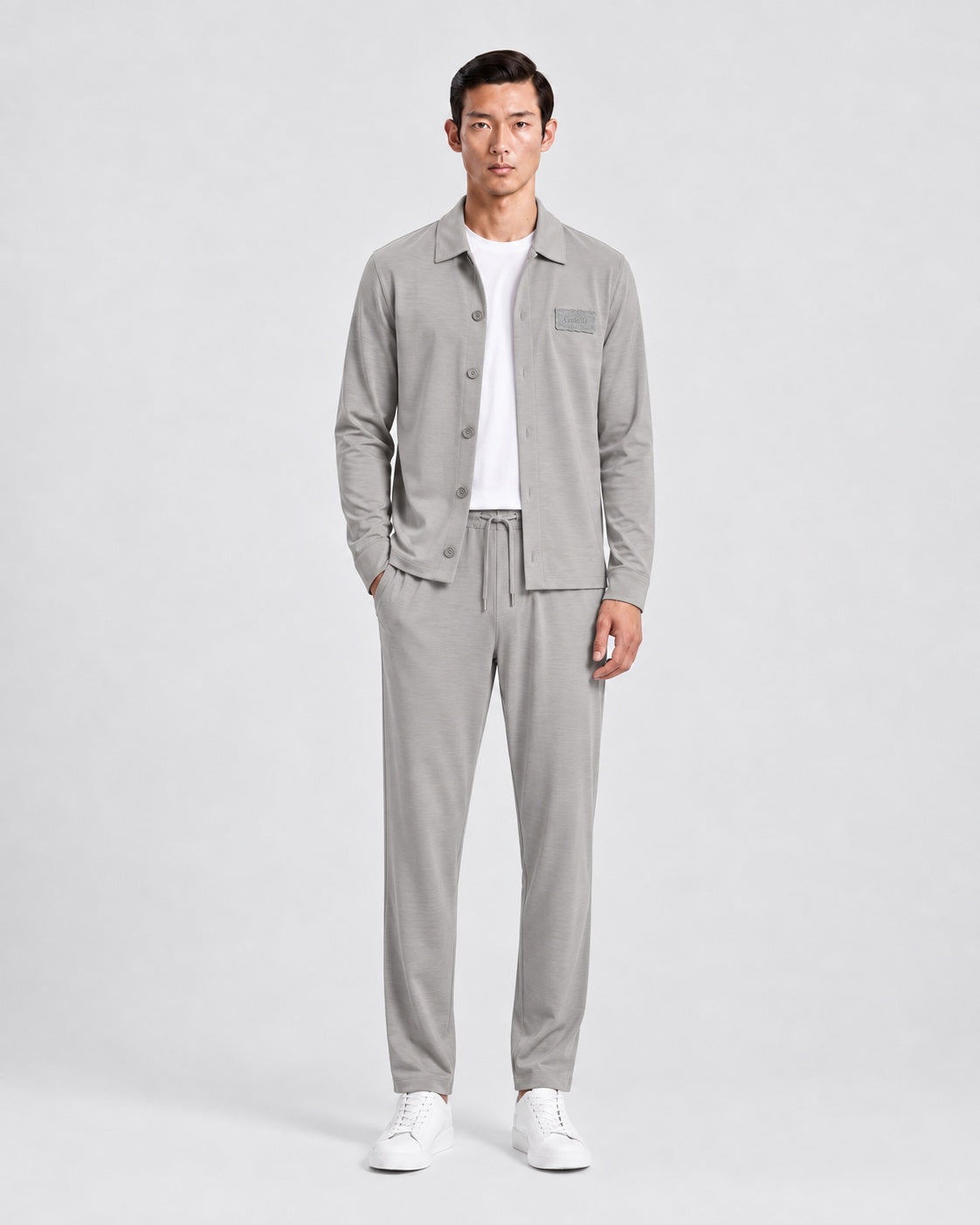 VERONA – Casual Overshirt Set – Grey
