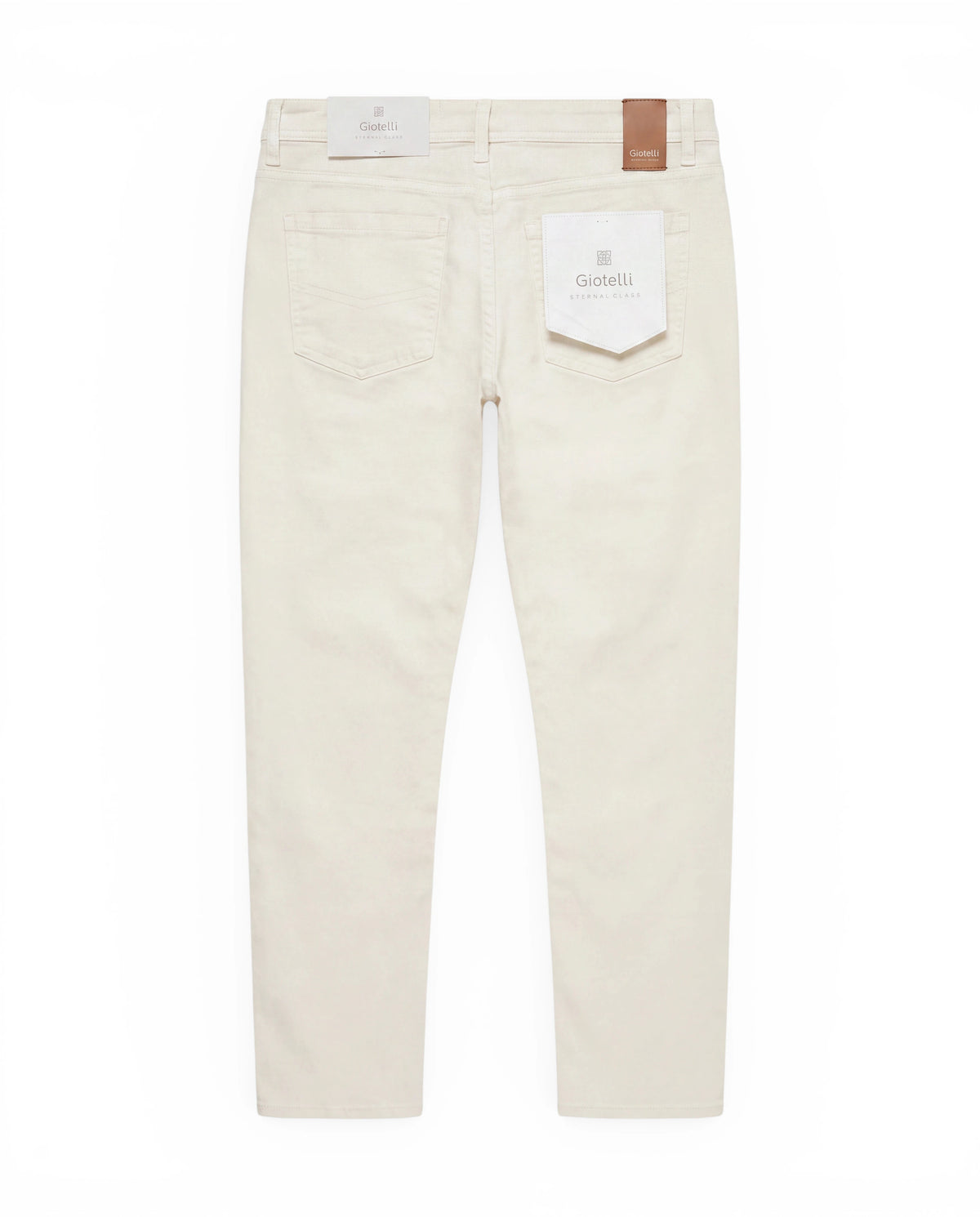 Regular Fit 5-Pocket Trousers – Ecru