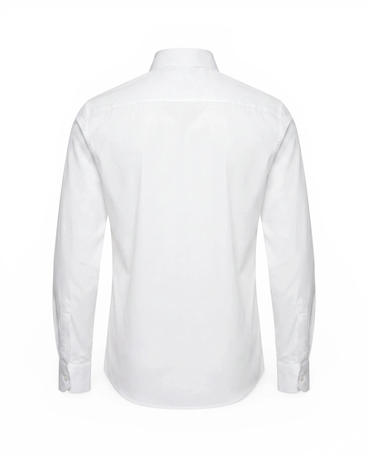 REMO – Stretch Mandarin-Collar Shirt – White