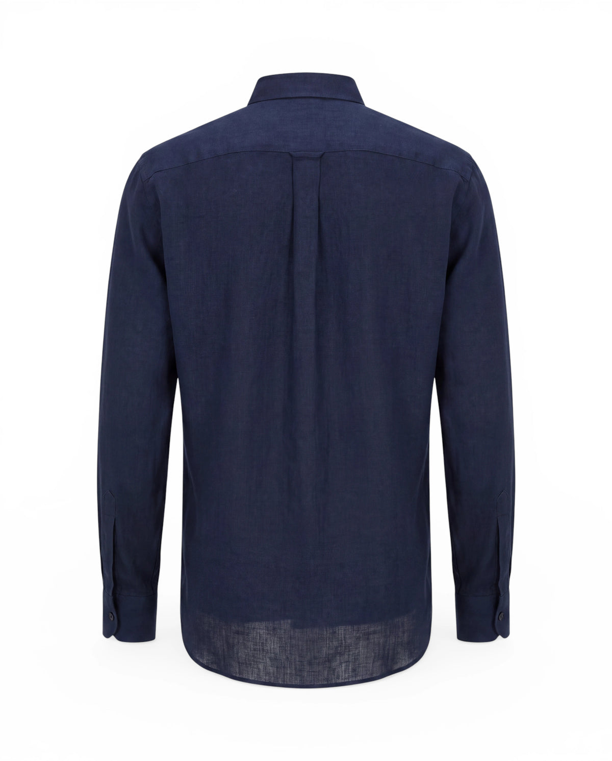 PAOLO – Leinenhemd mit Kentkragen – Navy