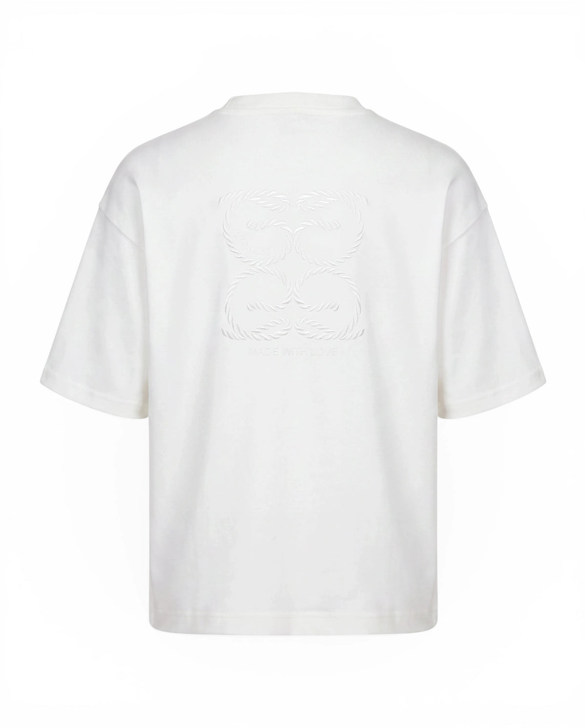 LUPO – Oversize Back-Embroidered T-Shirt – White