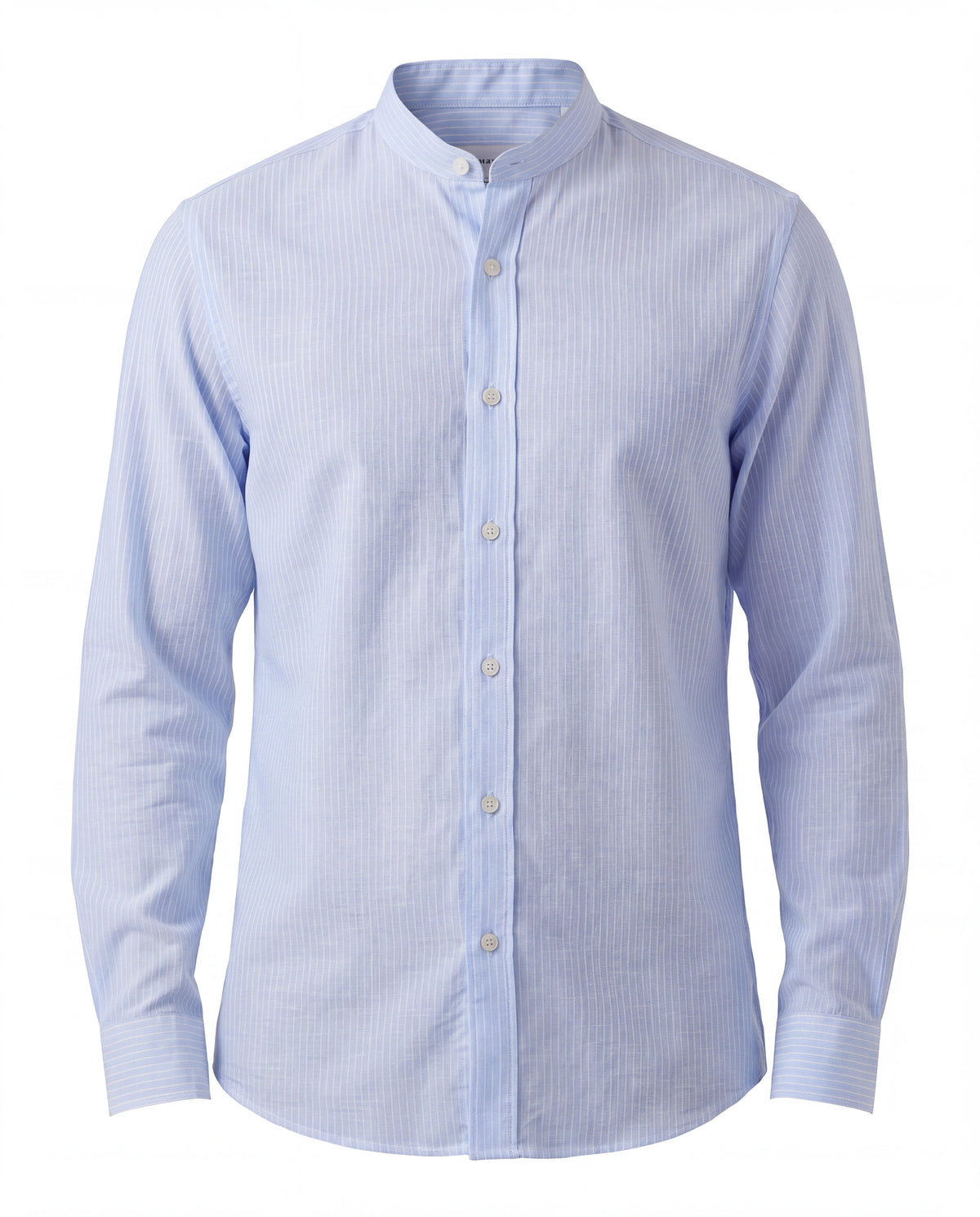 ARNO – Mandarin-Collar Shirt – Light Blue