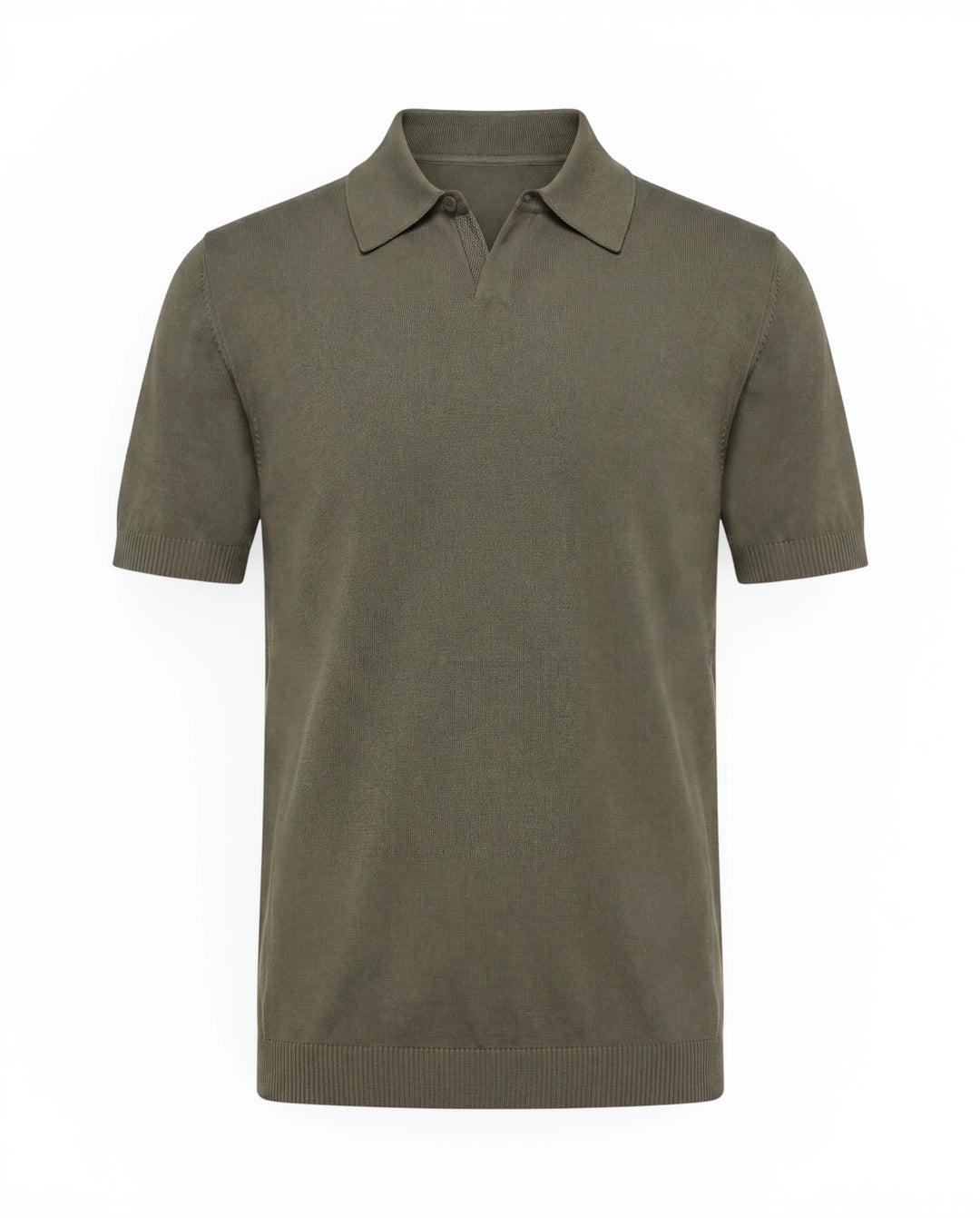 Fine Knit Polo aus EcoTang™️ Viskose-Mix#farbe_khaki