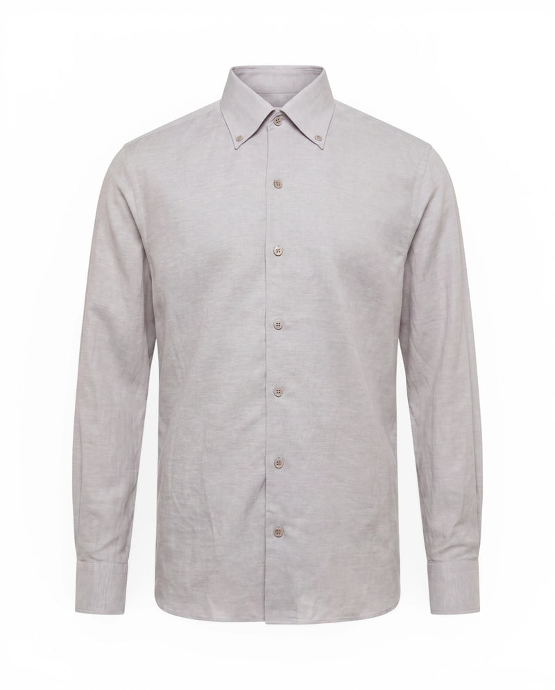 Premium Button-Down Hemd aus Lyocell-Baumwoll-Leinen