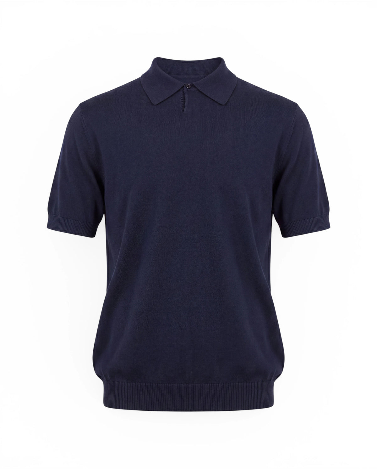 ELIO – Fine Knit Polo – Navy