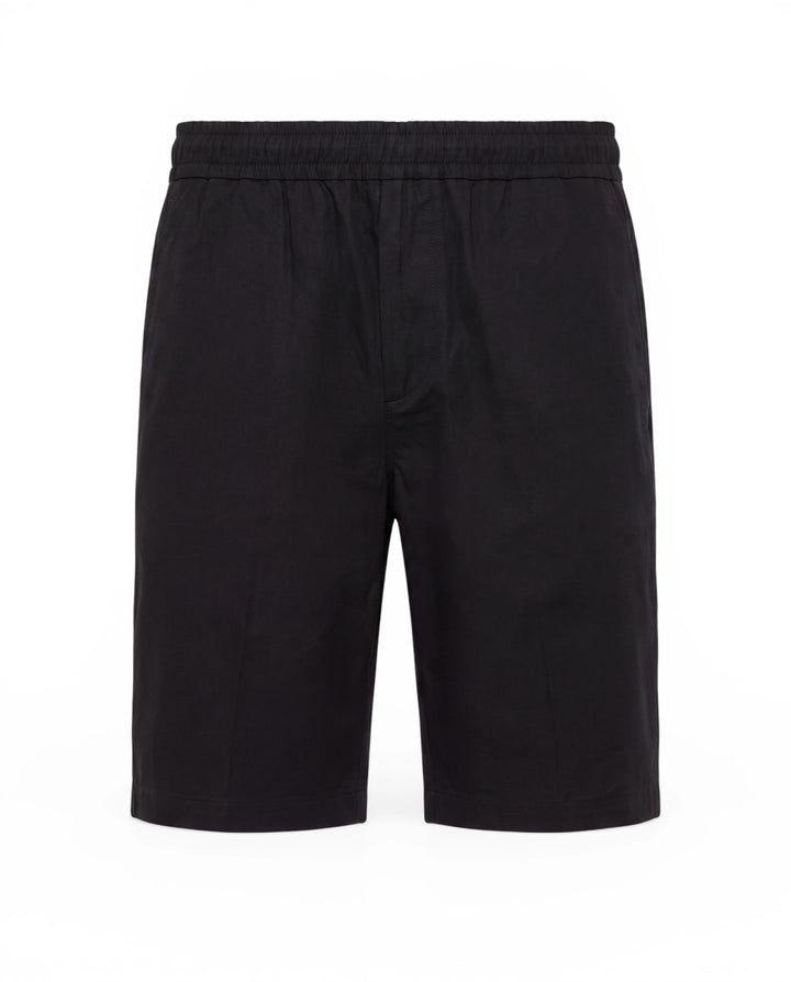 #Premium Bermuda mit Elastikbund – Regular Fit#farbe_black